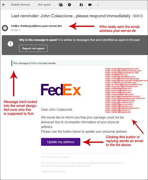 report email fraud to fedex.